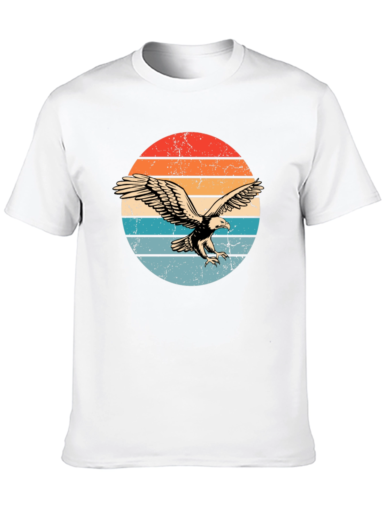 Retro Eagle Graphic T-Shirt - Black