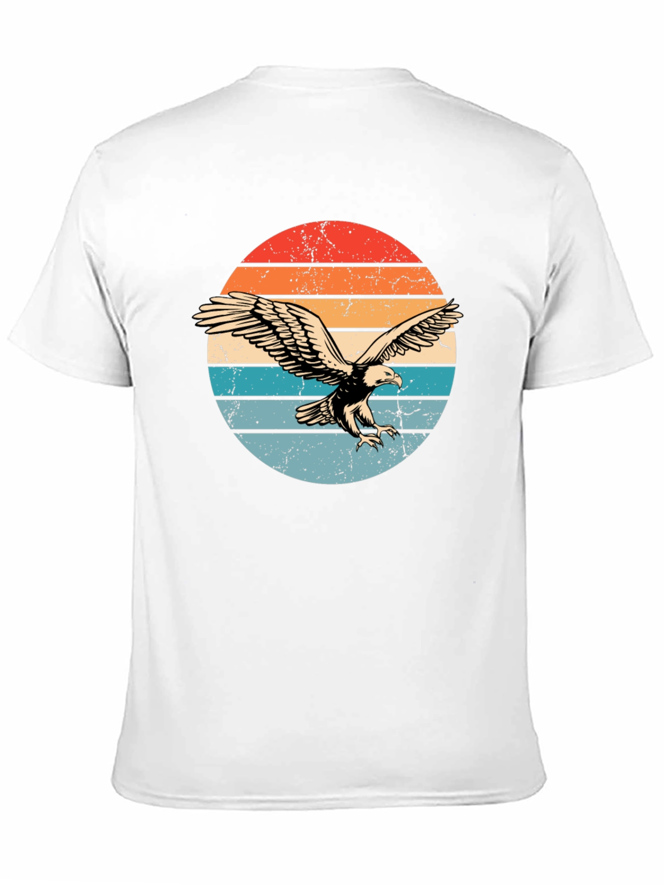 Retro Eagle Graphic T-Shirt - Black