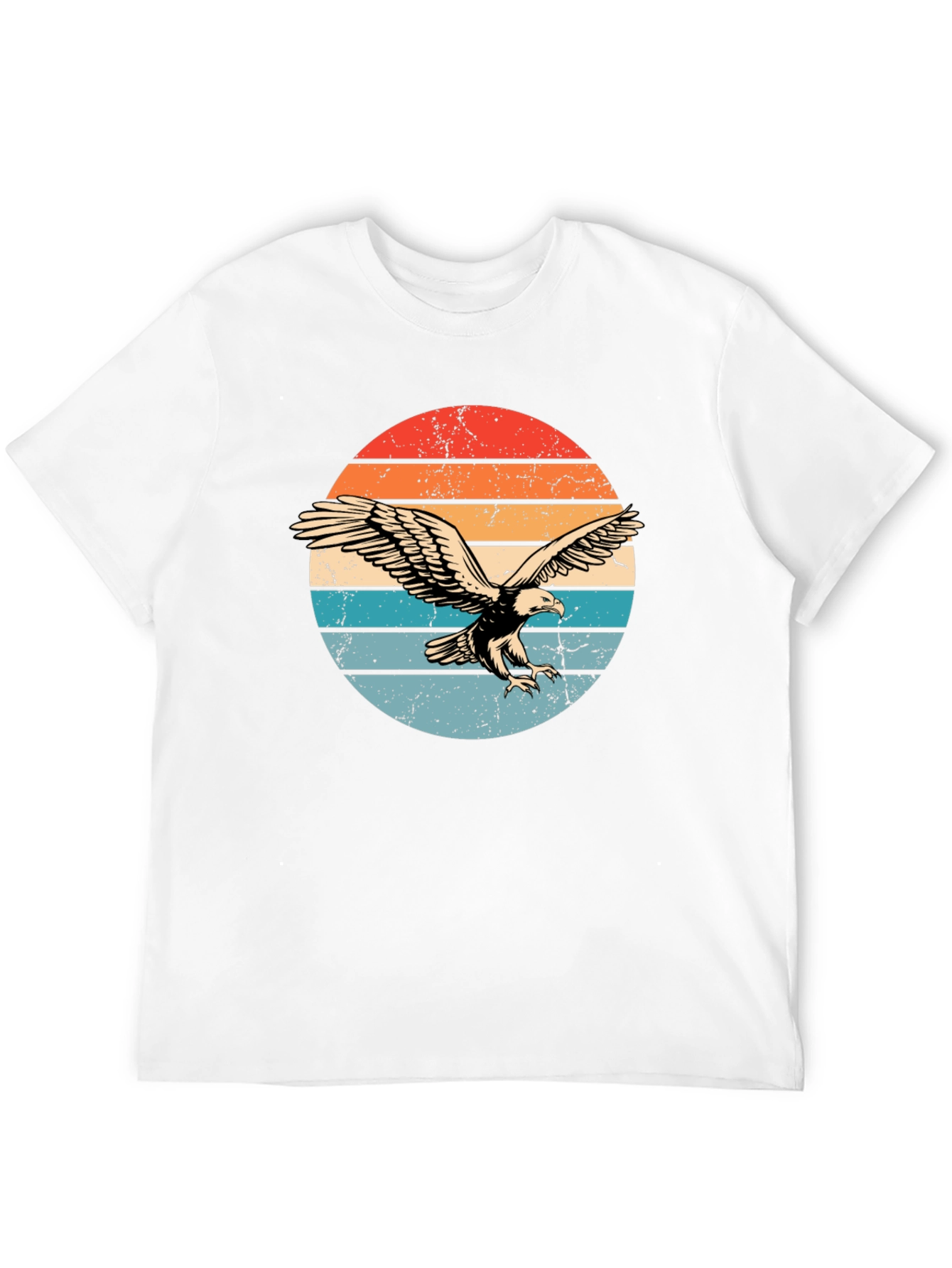 Retro Eagle Graphic T-Shirt - Black