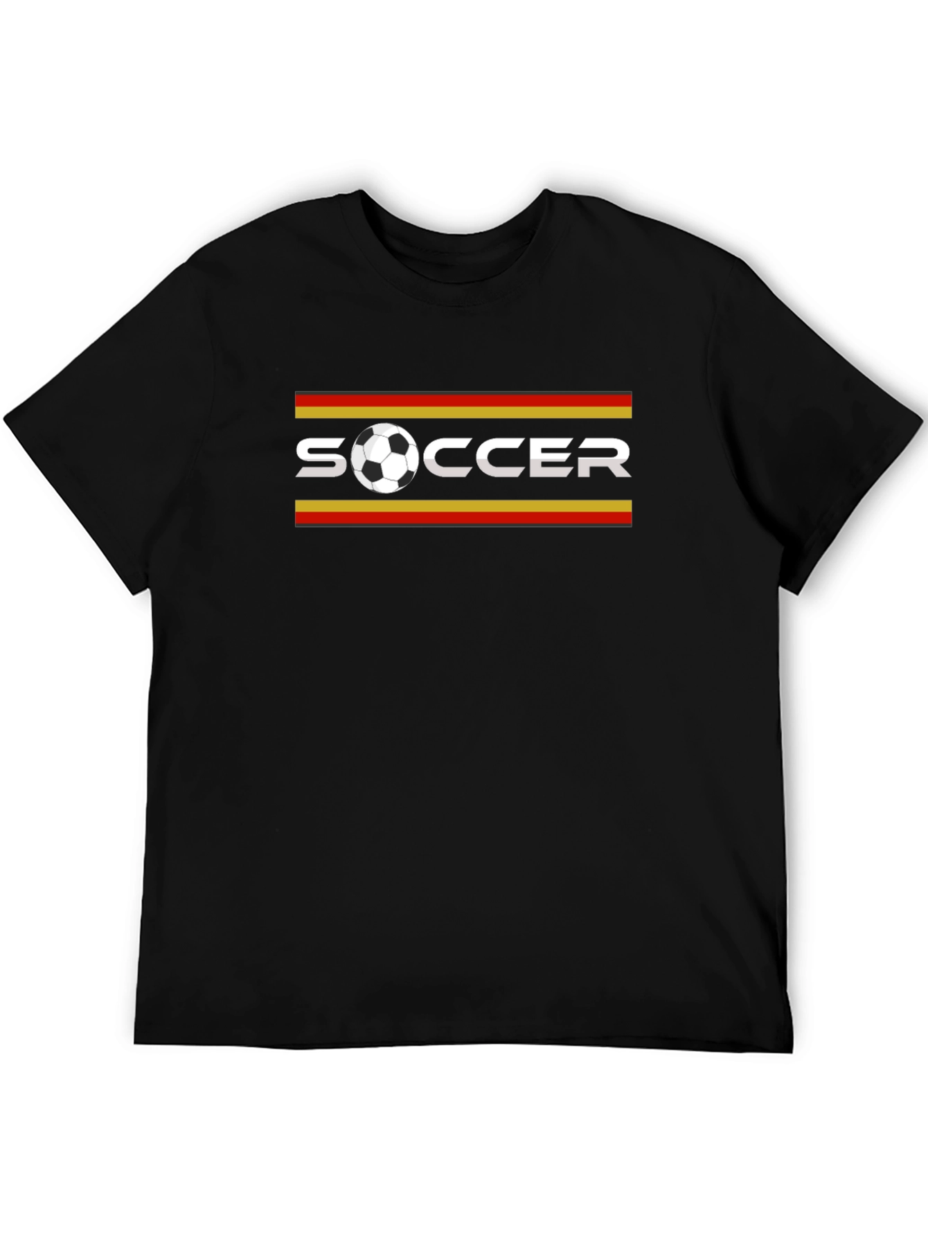 Soccer Graphic T-Shirt - Black Cotton Tee