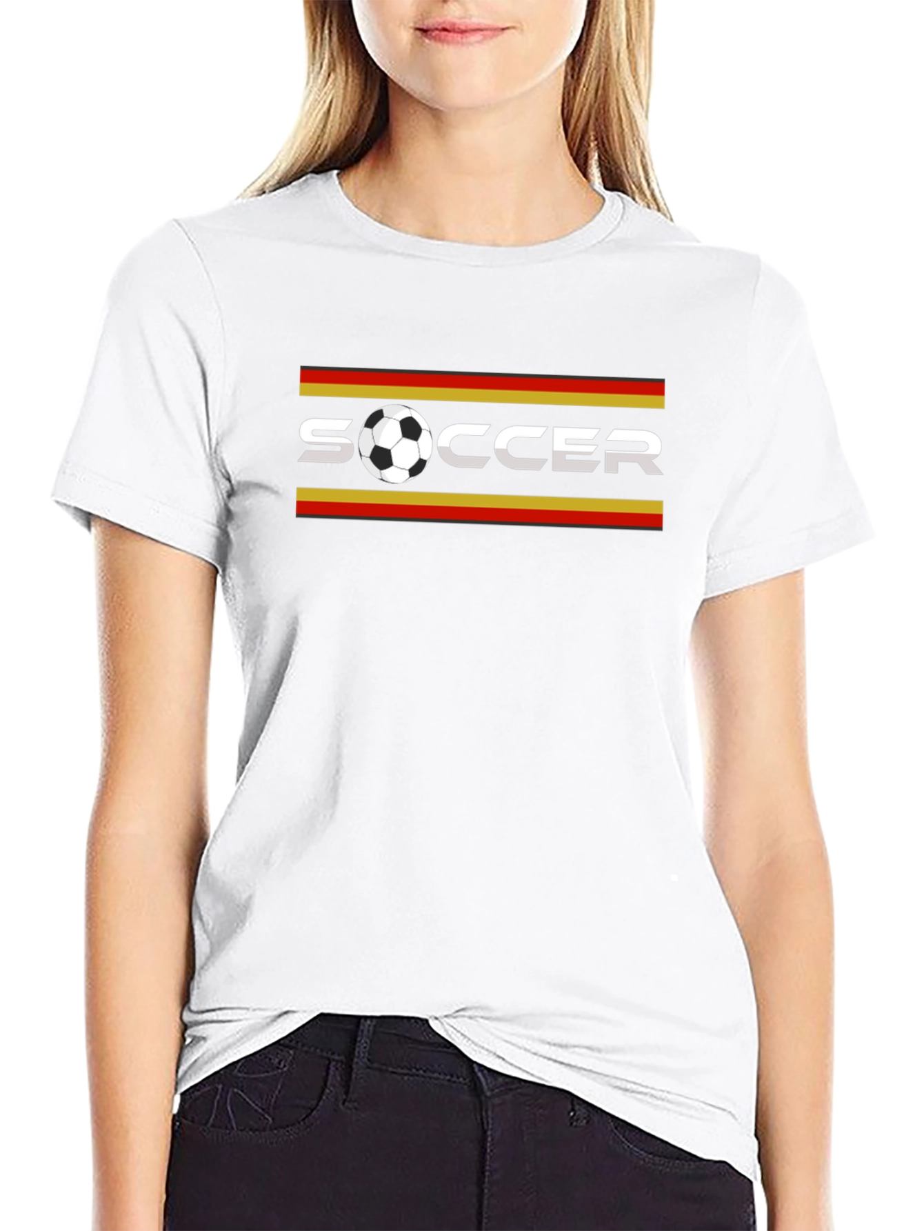 Soccer Graphic T-Shirt - Black Cotton Tee
