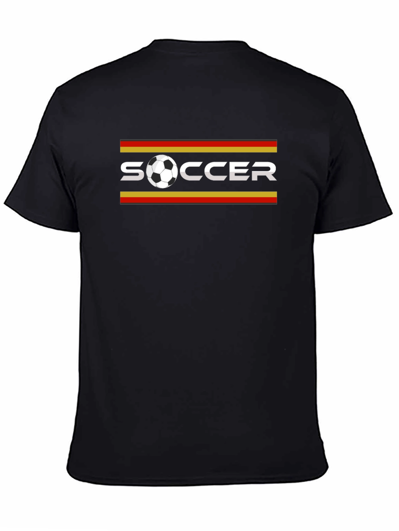 Soccer Graphic T-Shirt - Black Cotton Tee