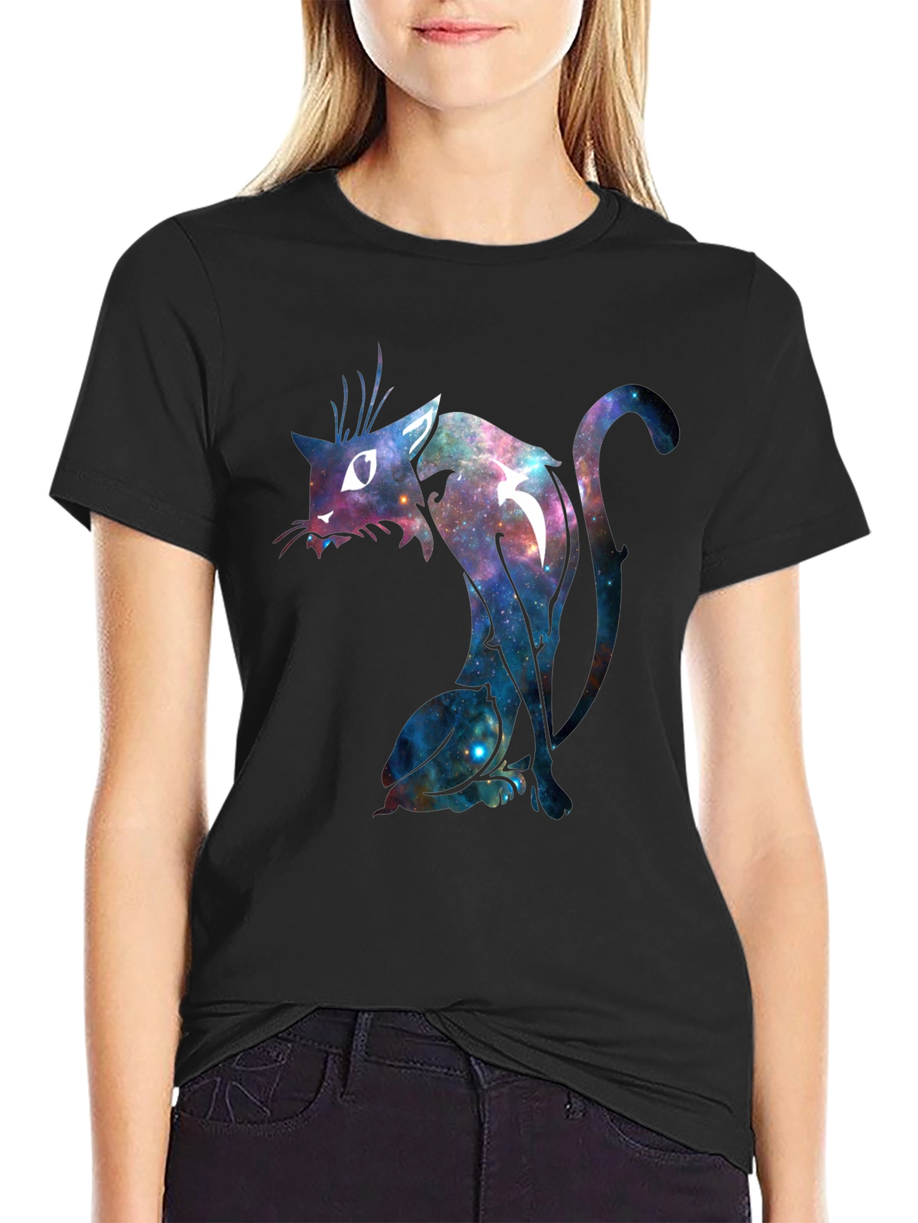 Galaxy Cat Graphic T-Shirt - Unique Design