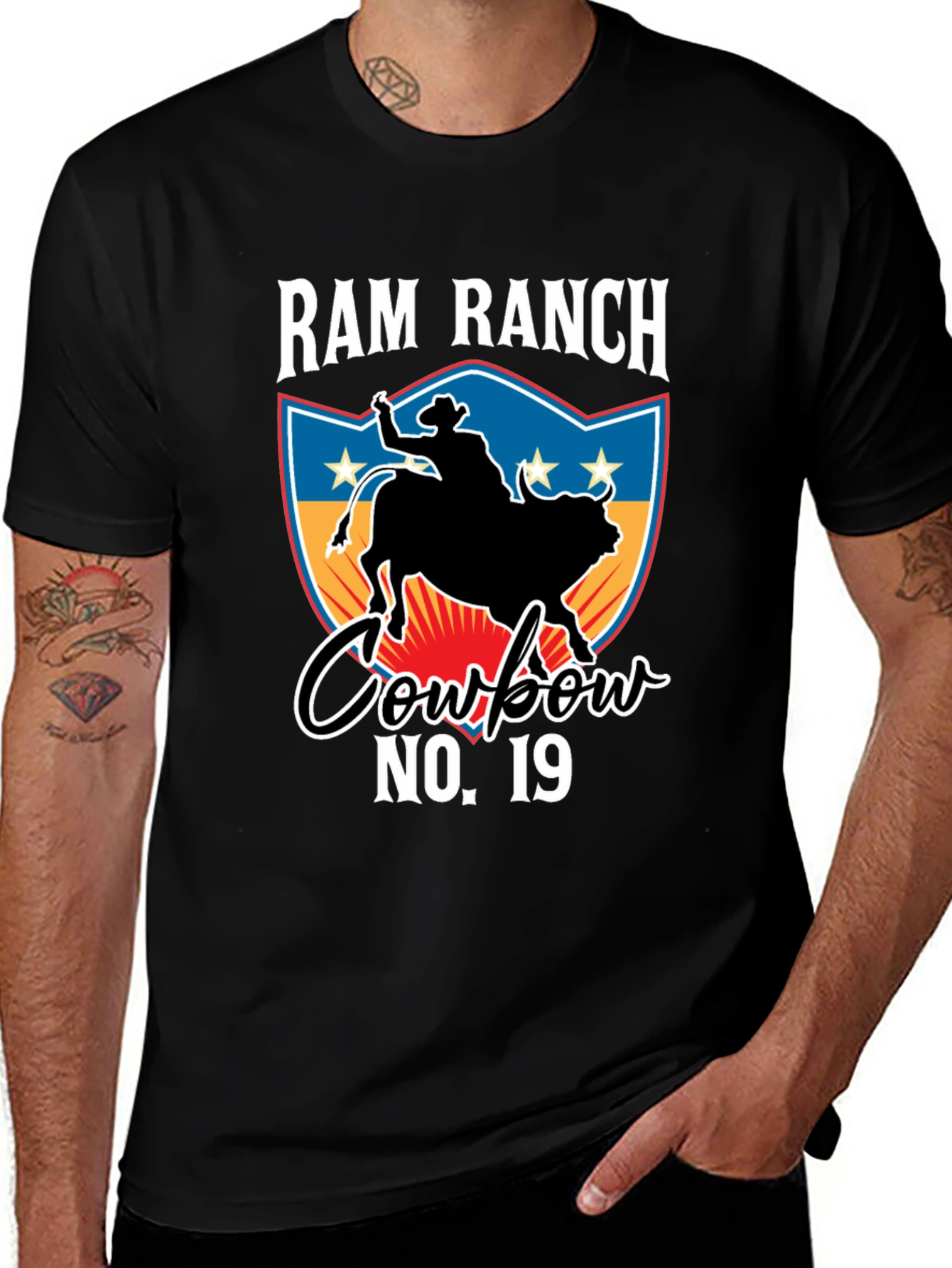 Ram Ranch Cowboy No. 19 Graphic Tee