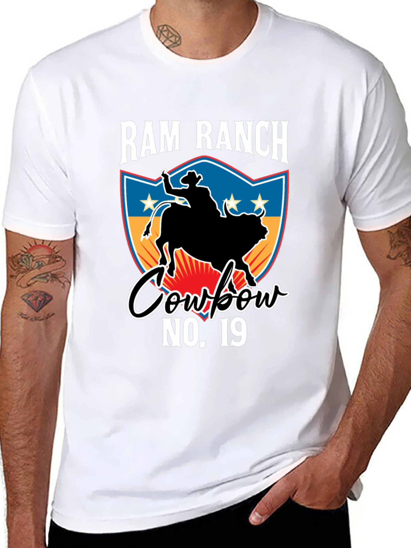 Ram Ranch Cowboy No. 19 Graphic Tee
