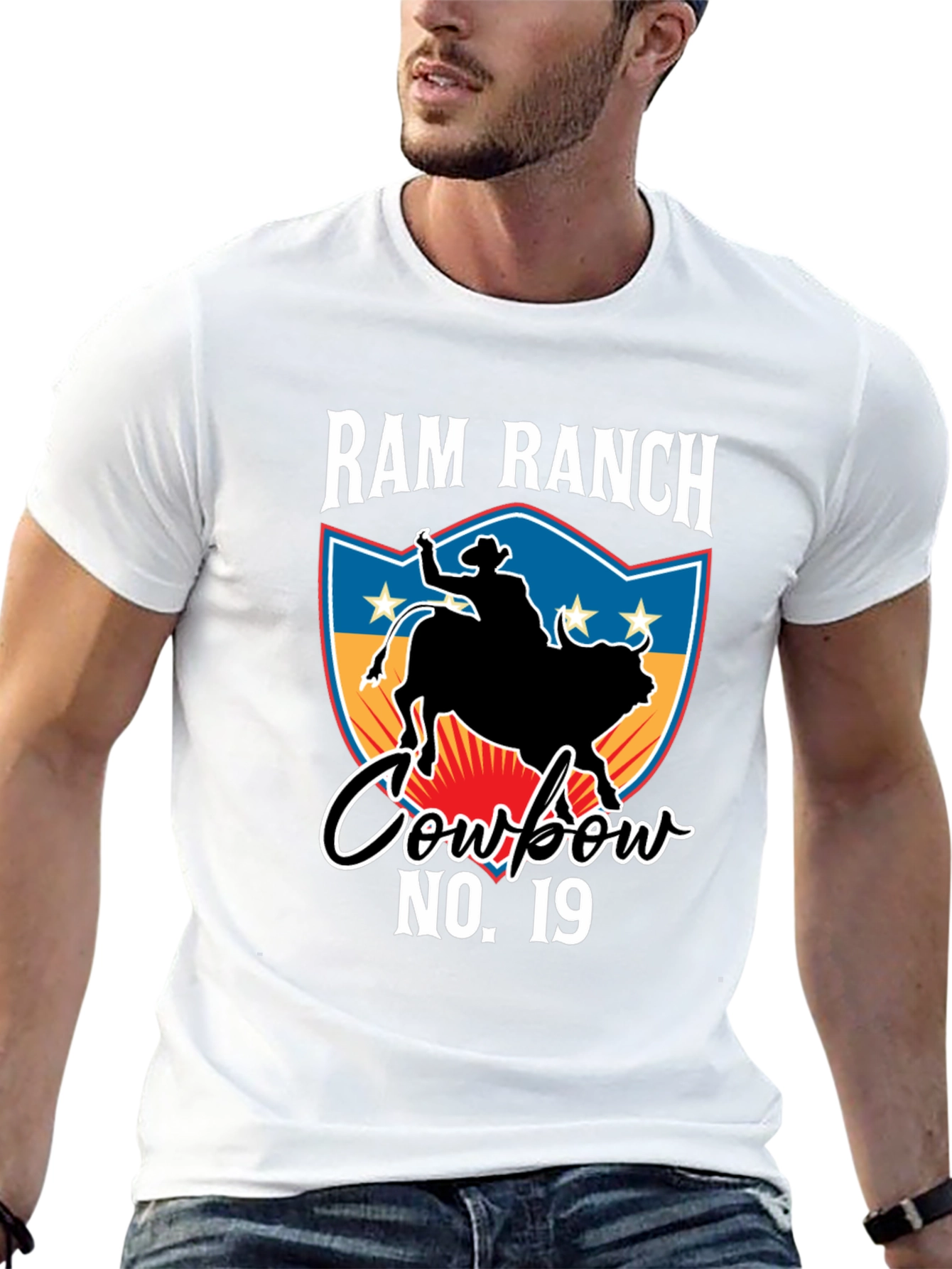 Ram Ranch Cowboy No. 19 Graphic Tee