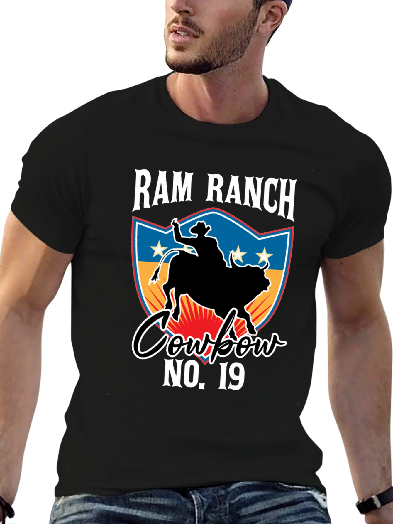 Ram Ranch Cowboy No. 19 Graphic Tee
