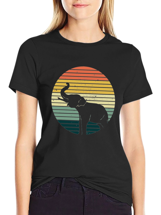 Retro Elephant Sunset T-Shirt