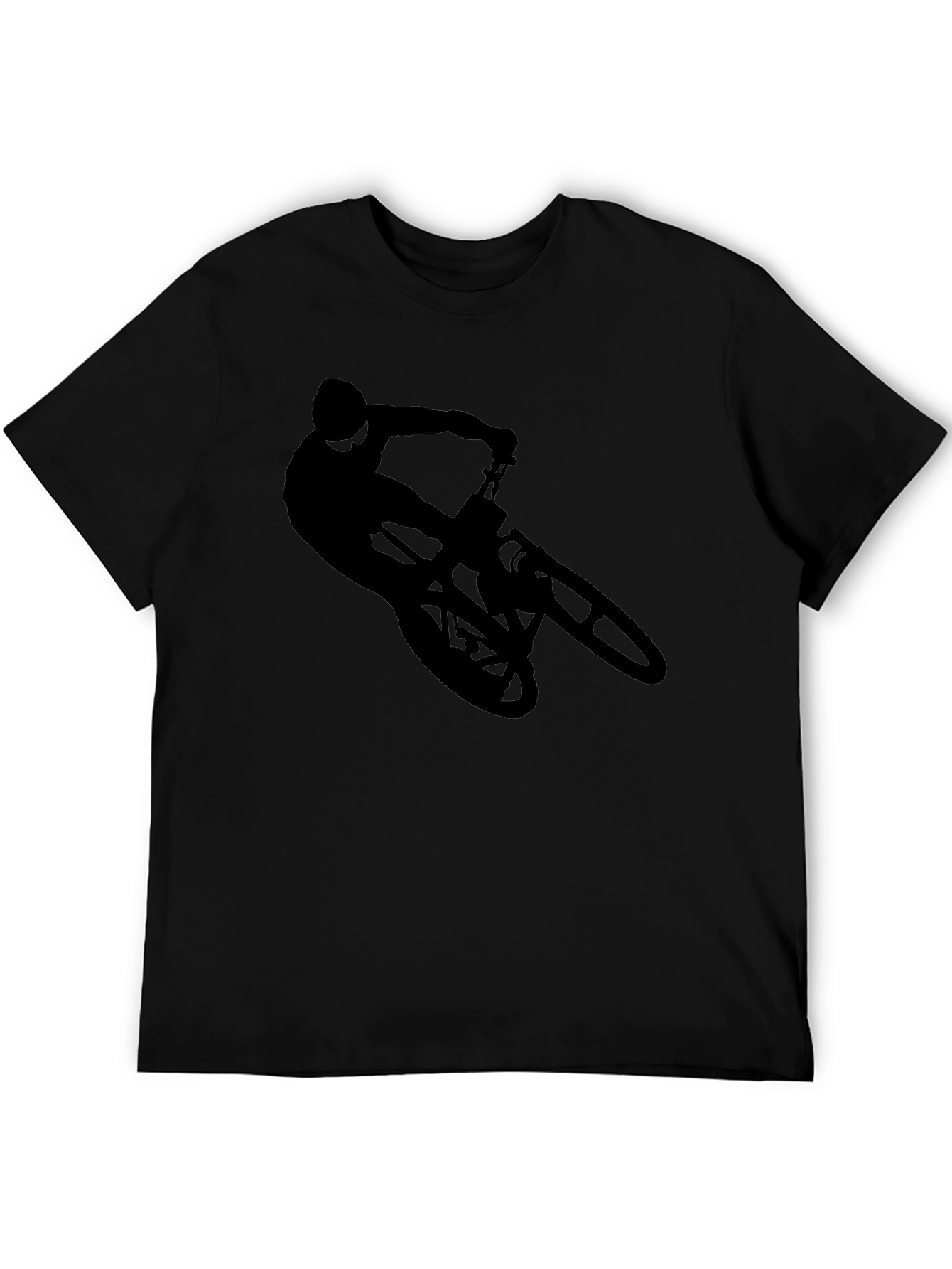 Black Mountain Biker Silhouette Graphic Tee