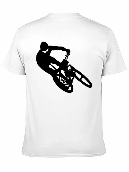 Black Mountain Biker Silhouette Graphic Tee