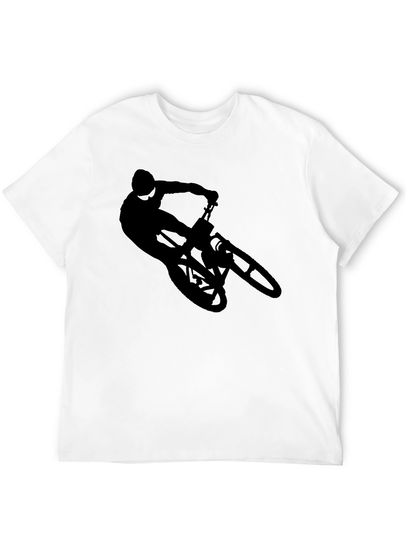 Black Mountain Biker Silhouette Graphic Tee