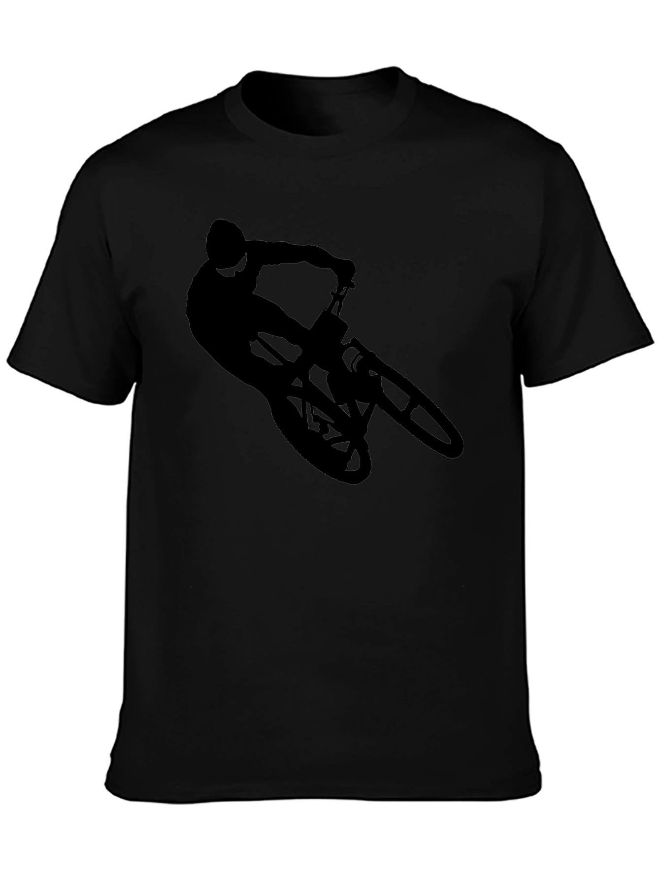 Black Mountain Biker Silhouette Graphic Tee
