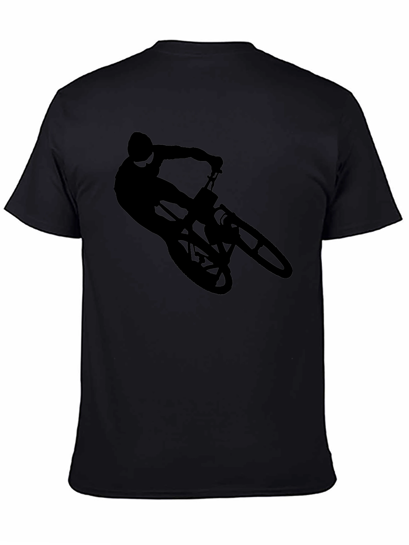 Black Mountain Biker Silhouette Graphic Tee