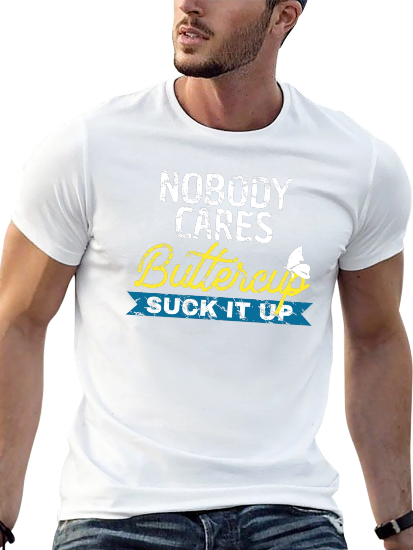 Nobody Cares Buttercup Graphic T-Shirt