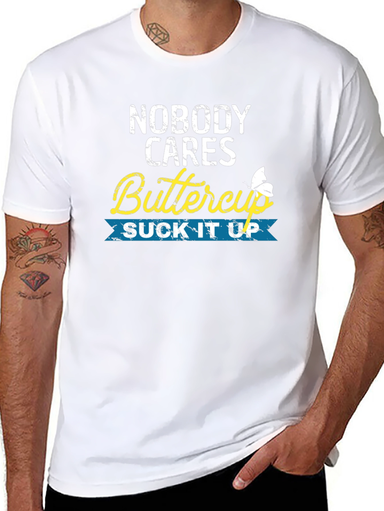 Nobody Cares Buttercup Graphic T-Shirt
