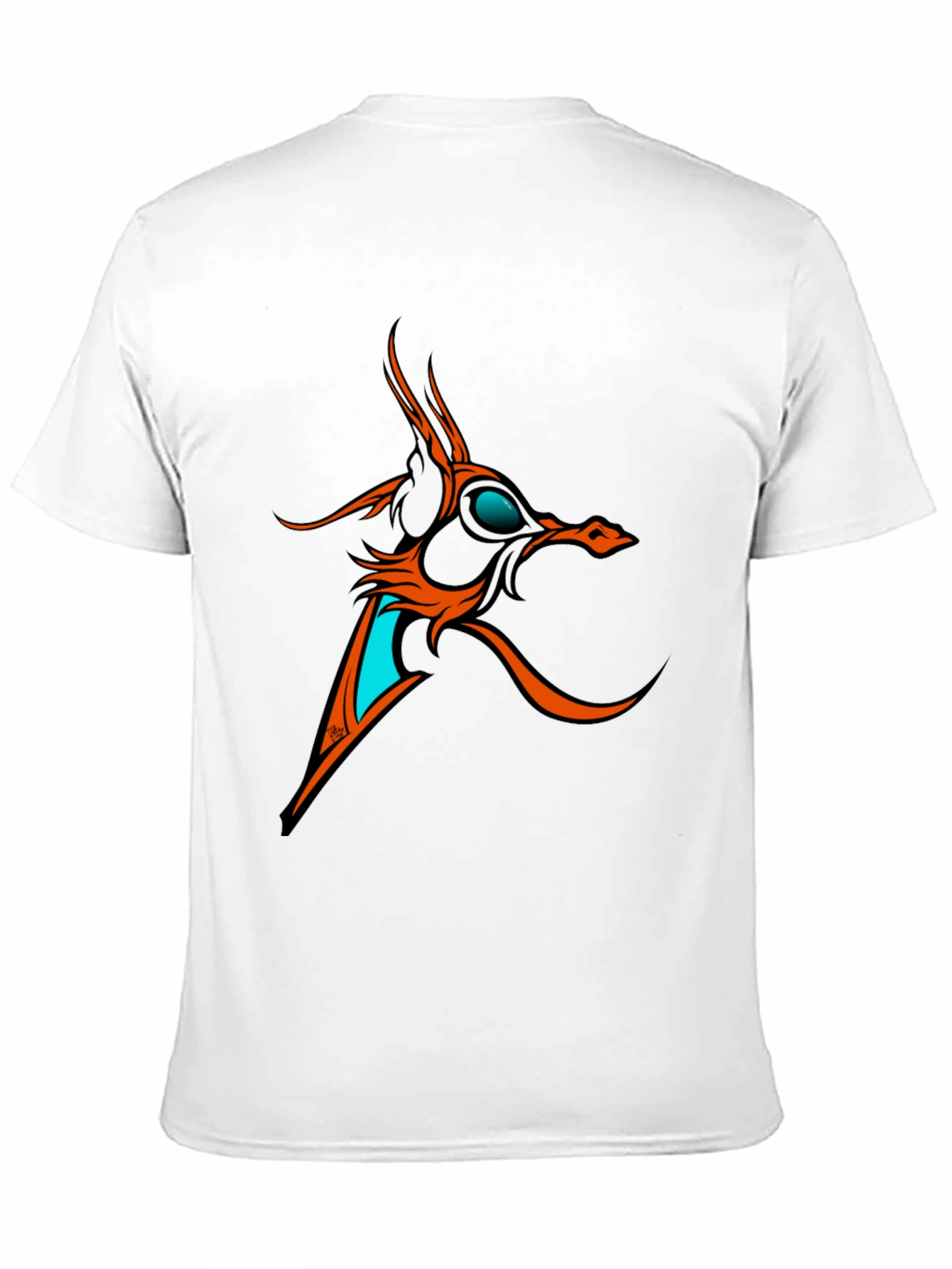 Abstract Dragon Graphic Tee - Black
