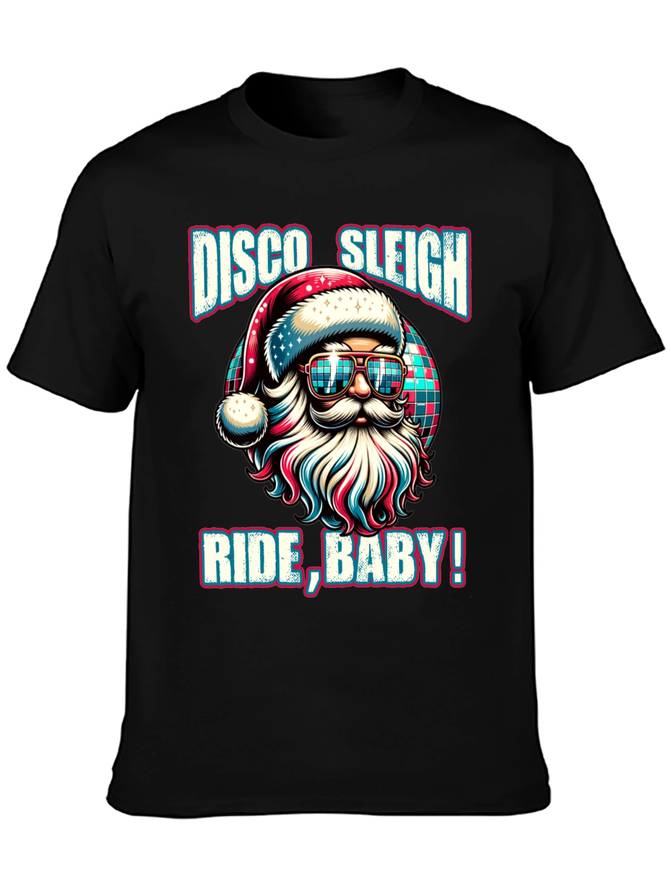 Disco Sleigh Ride Baby Santa Graphic Tee