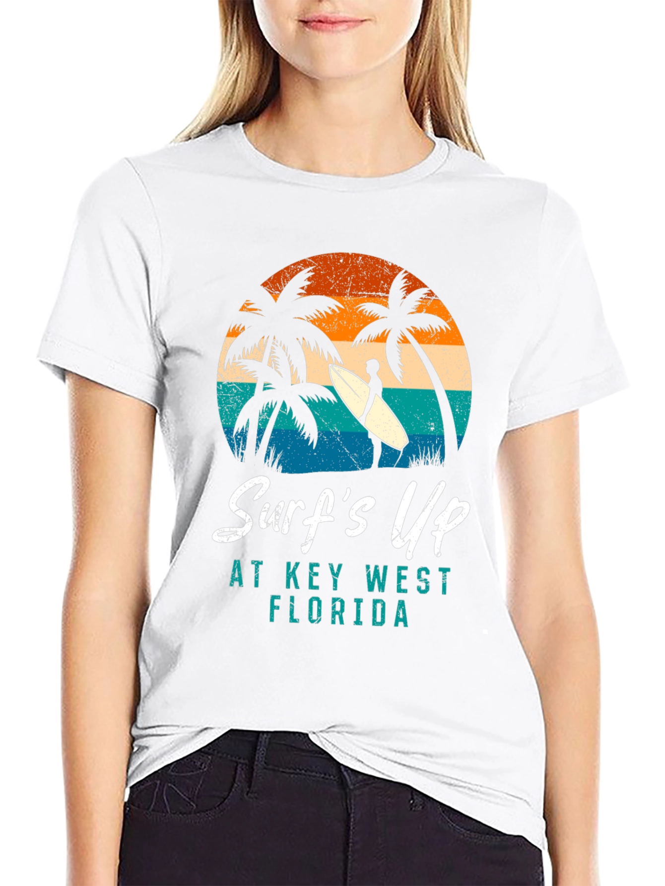 Surfs Up Key West Florida Tee