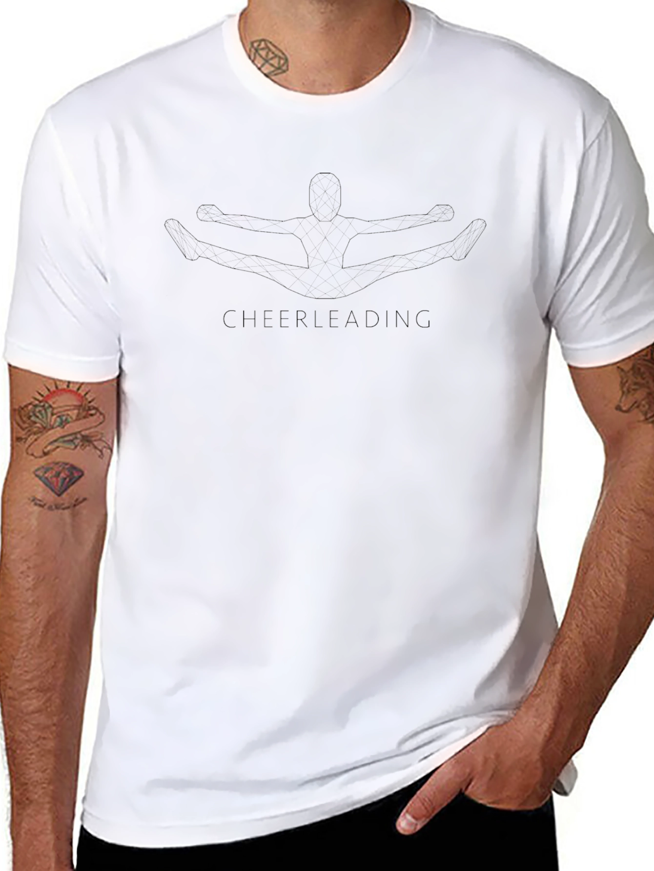 Cheerleading Stunt Tee - Classic Crew Neck