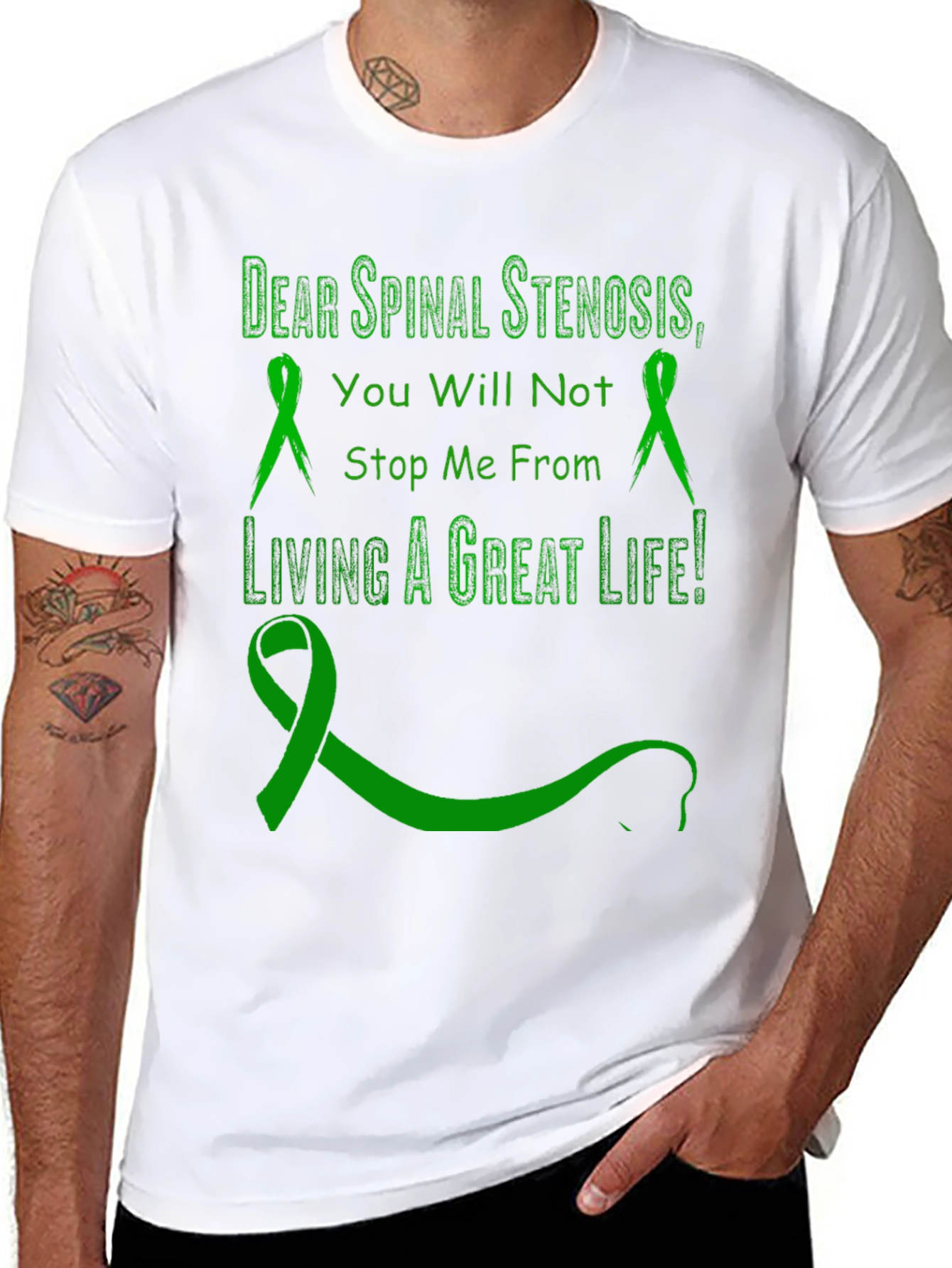 Spinal Stenosis Awareness Ribbon T-Shirt