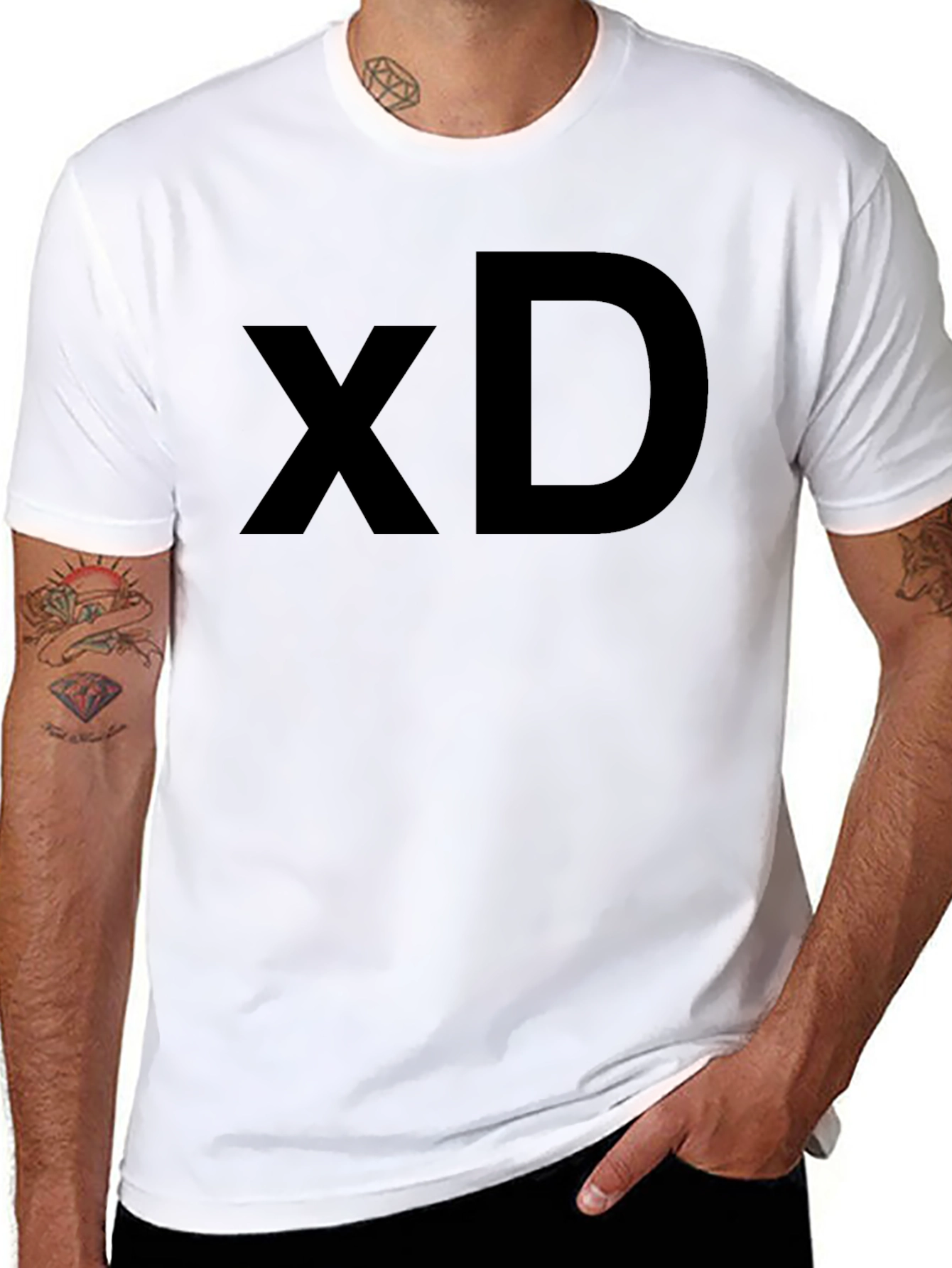 XD Graphic Tee - Classic Black Cotton T-Shirt
