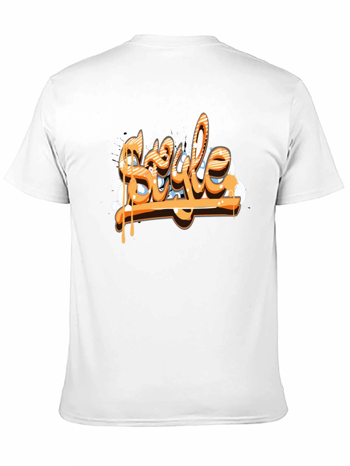 Graffiti Style Graphic Print Mens Black T-Shirt