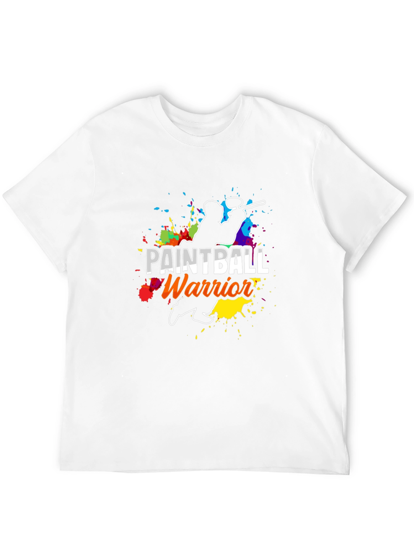 Paintball Warrior Graphic Tee - Black Cotton T-Shirt