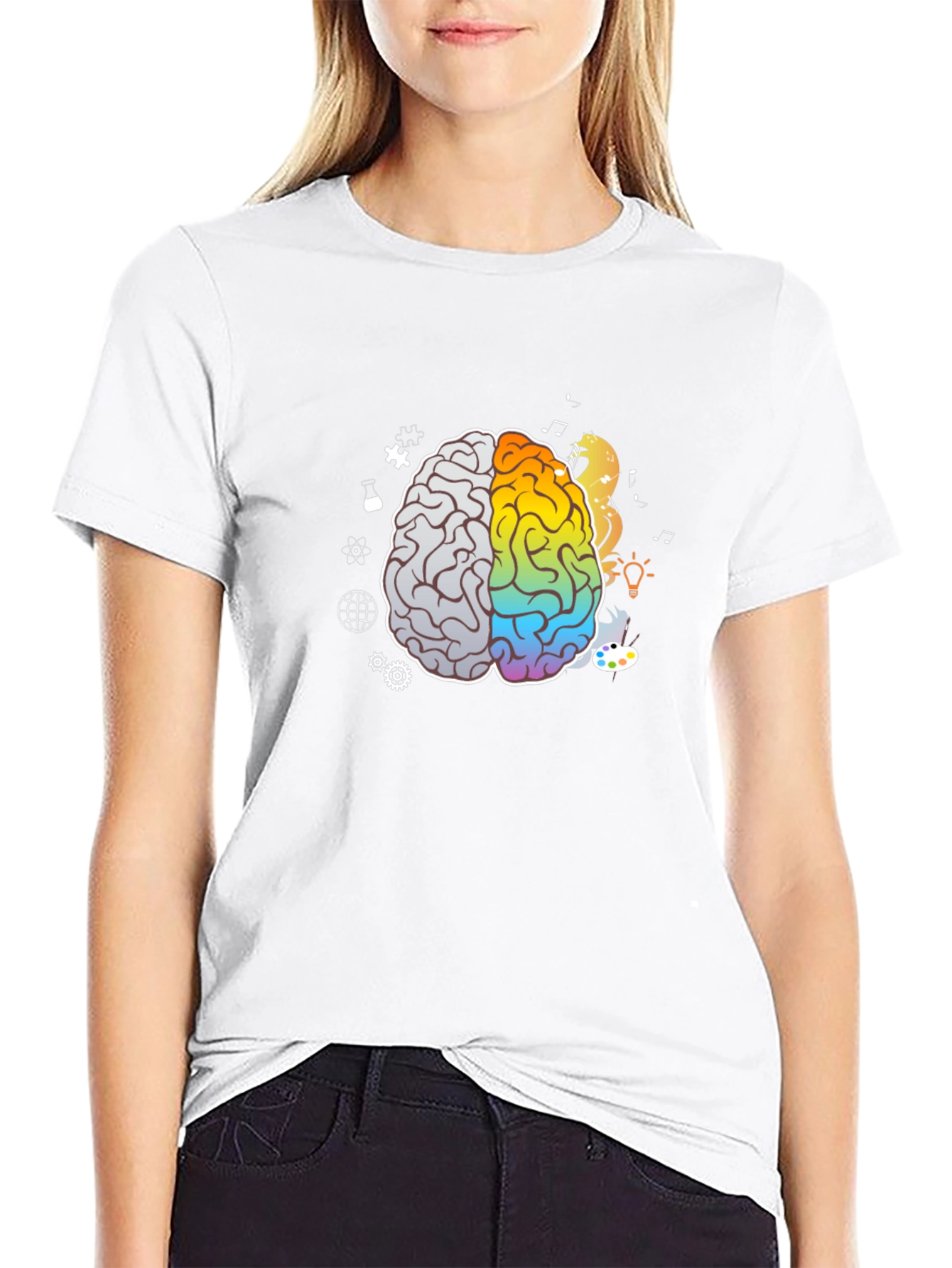 Brain Art T-Shirt - Black Graphic Tee