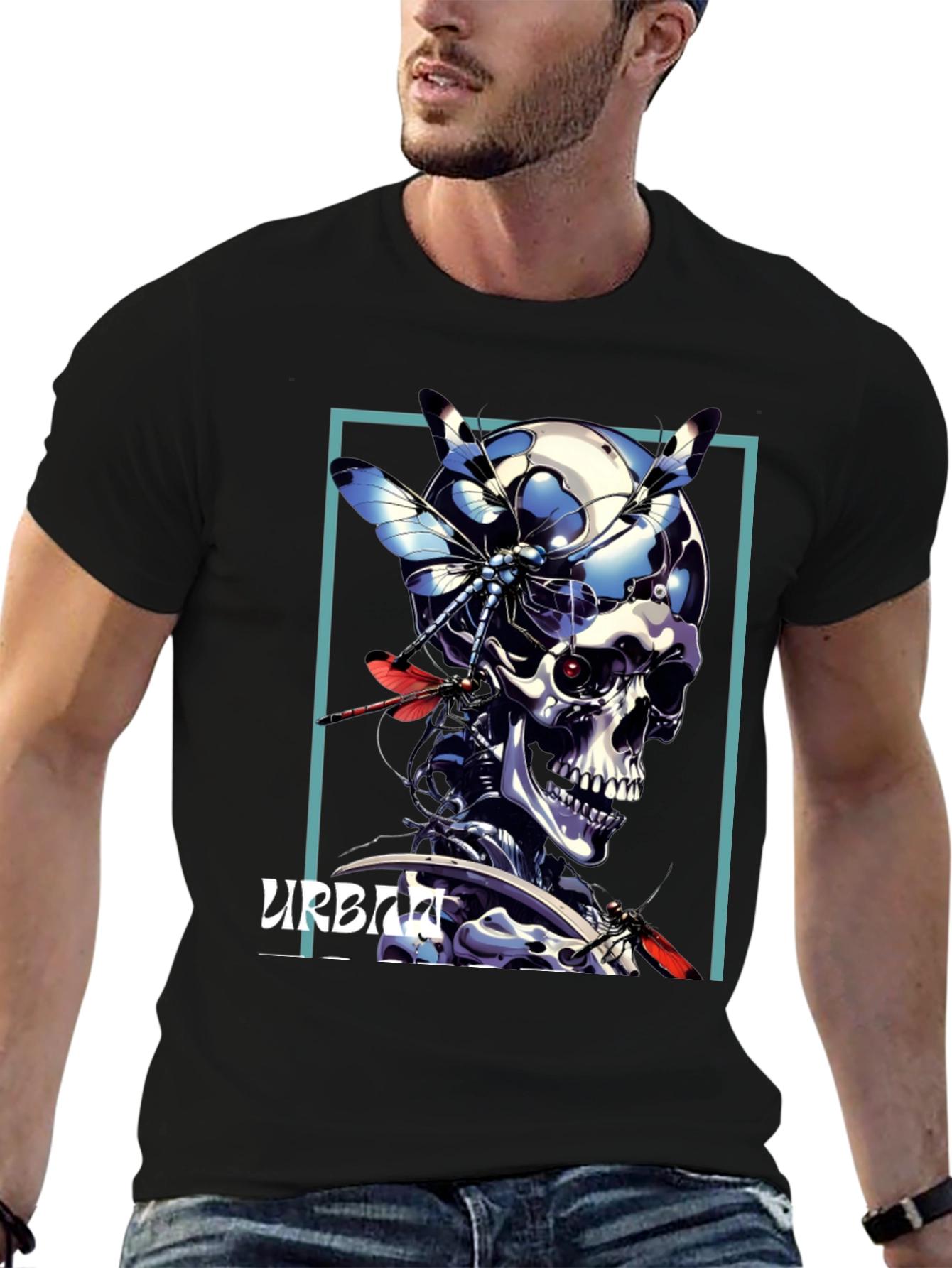 Urban Cyborg Skull T-Shirt