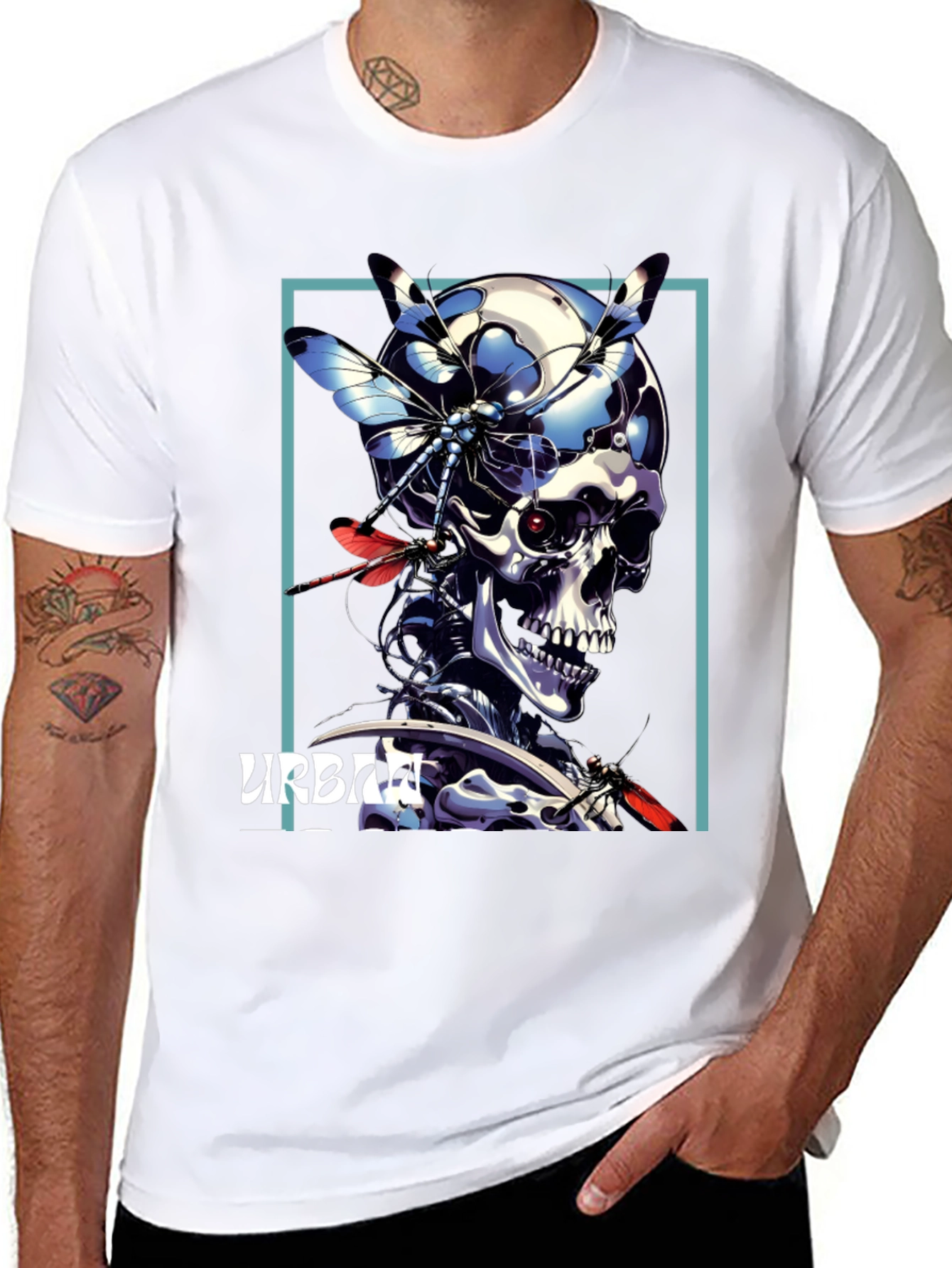 Urban Cyborg Skull T-Shirt