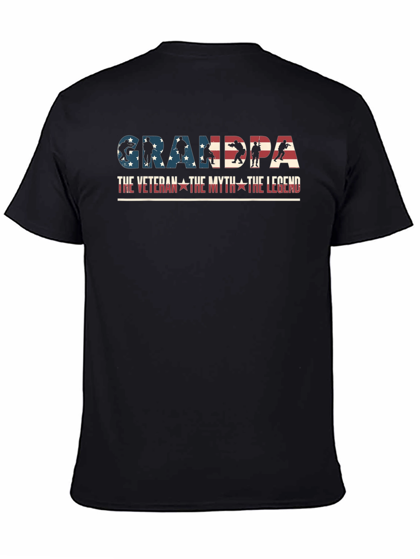 Grandpa Veteran Myth Legend Patriotic T-Shirt