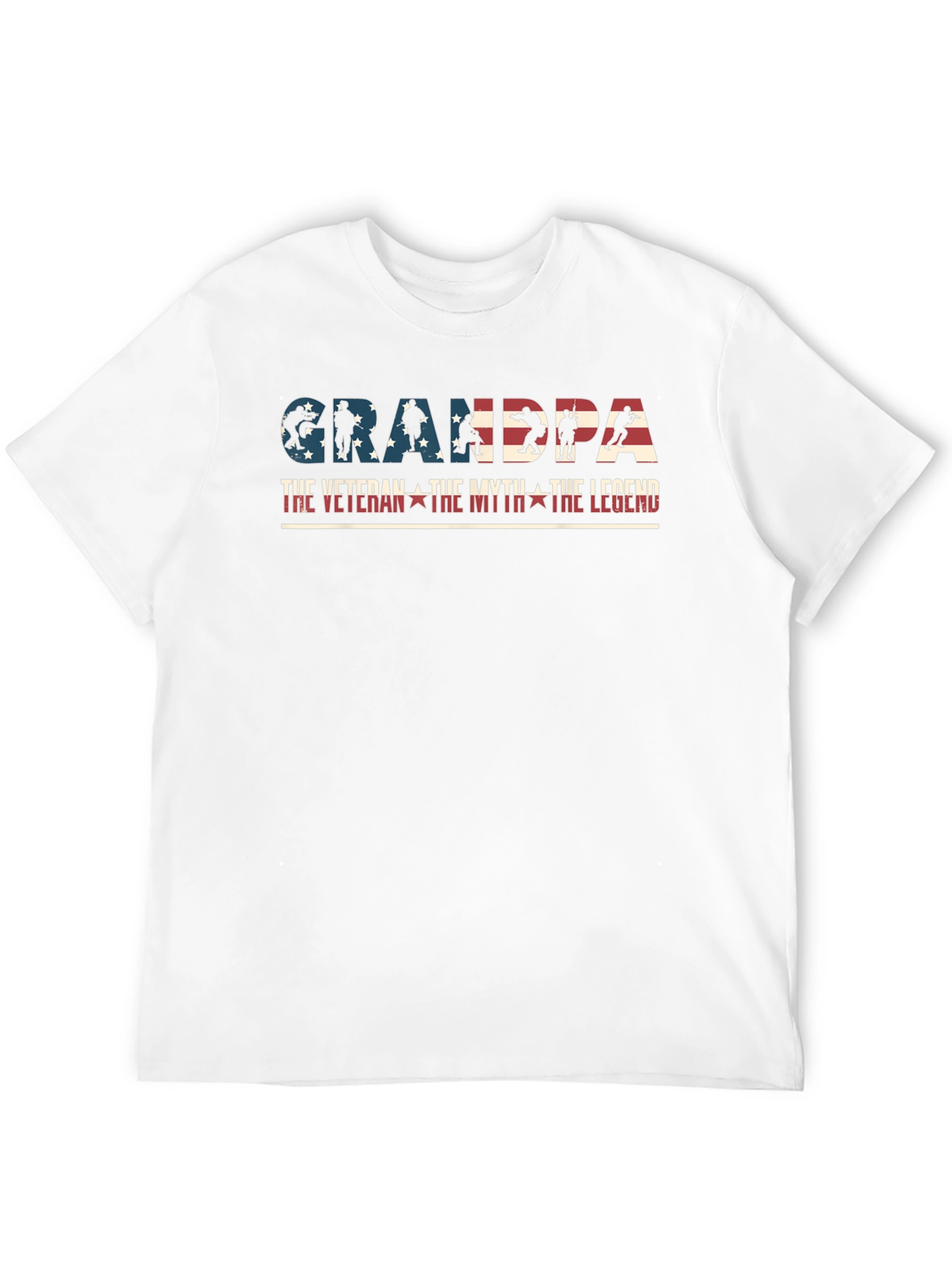 Grandpa Veteran Myth Legend Patriotic T-Shirt