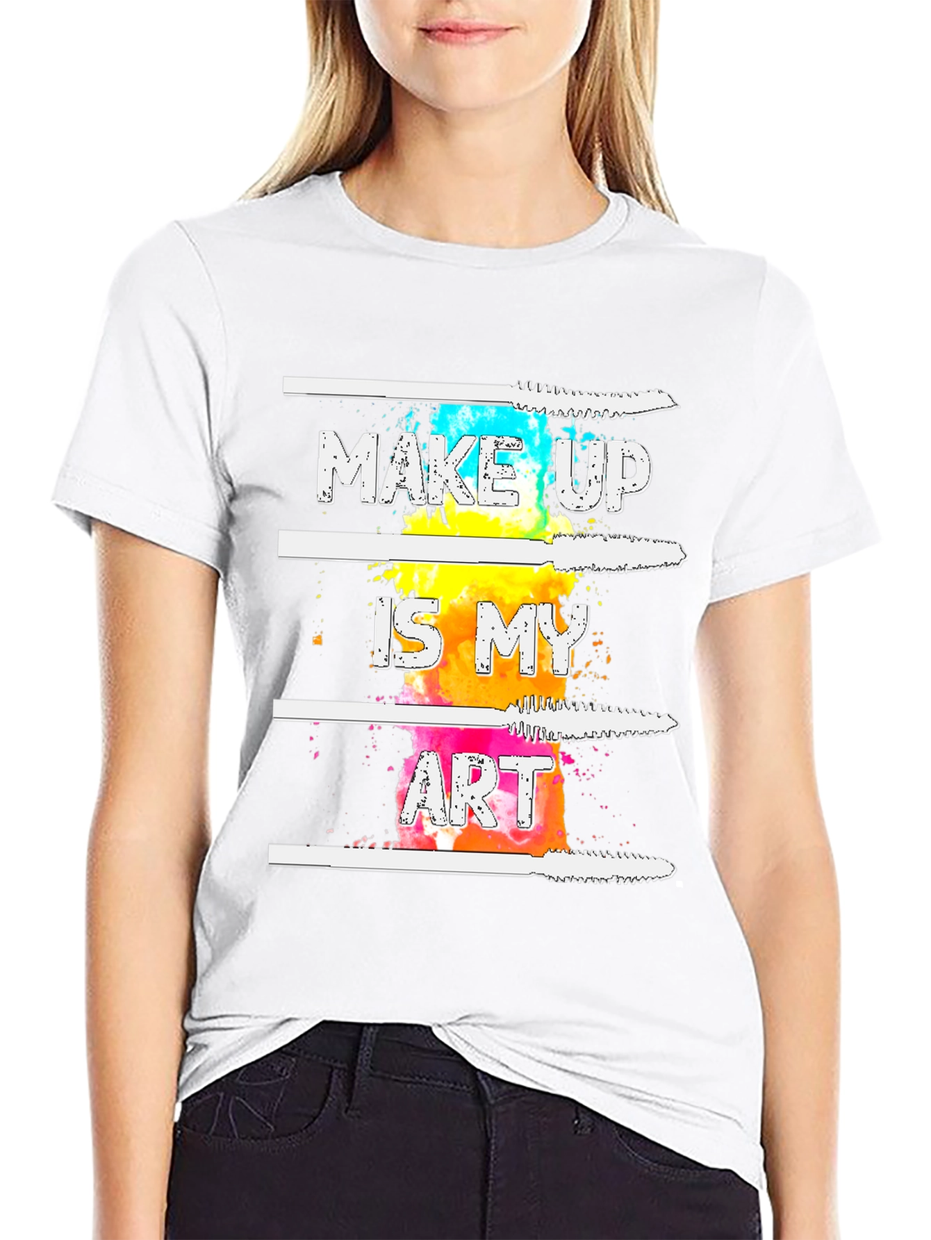 Makeup Is My Art Graphic Tee - Black T-Shirt