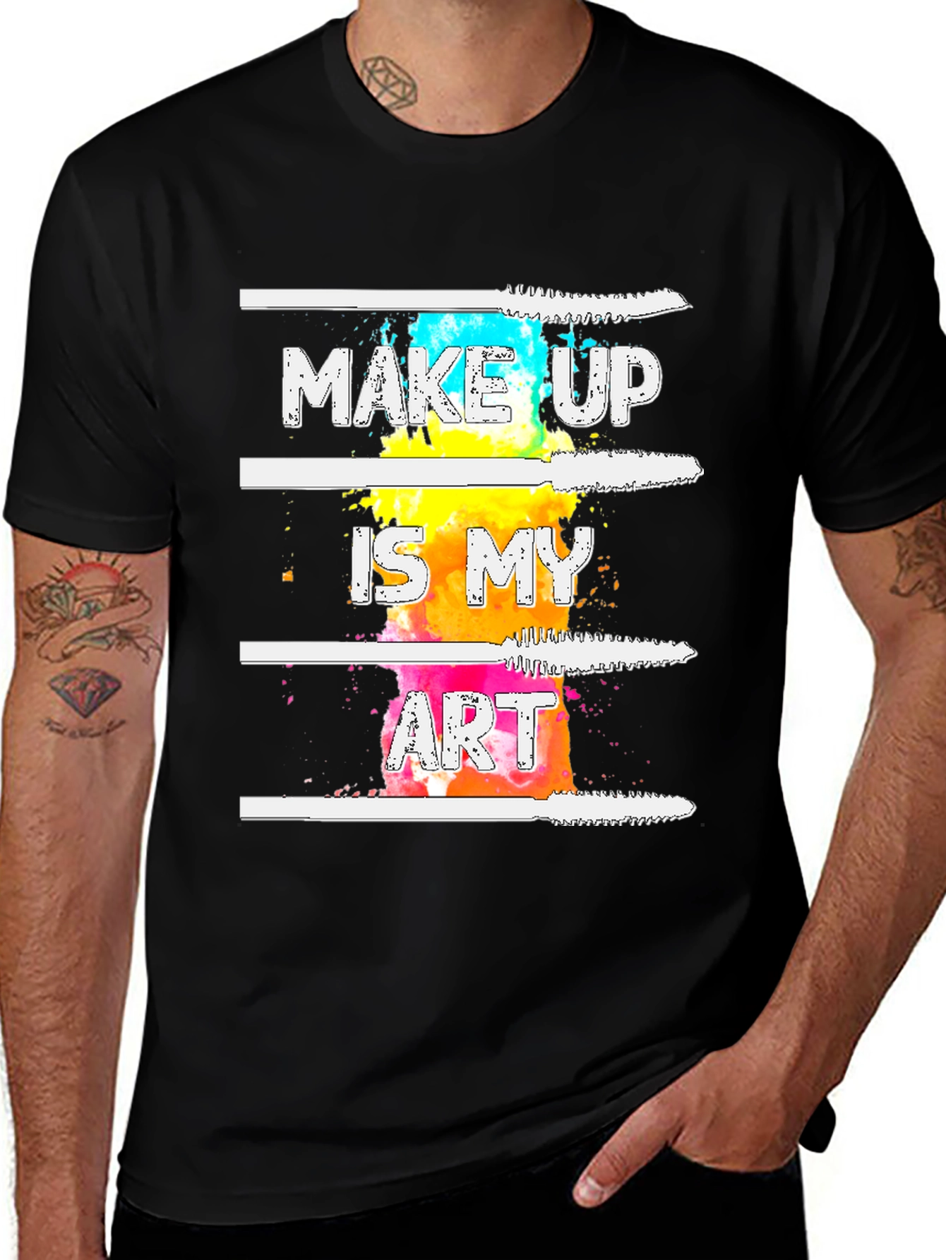 Makeup Is My Art Graphic Tee - Black T-Shirt