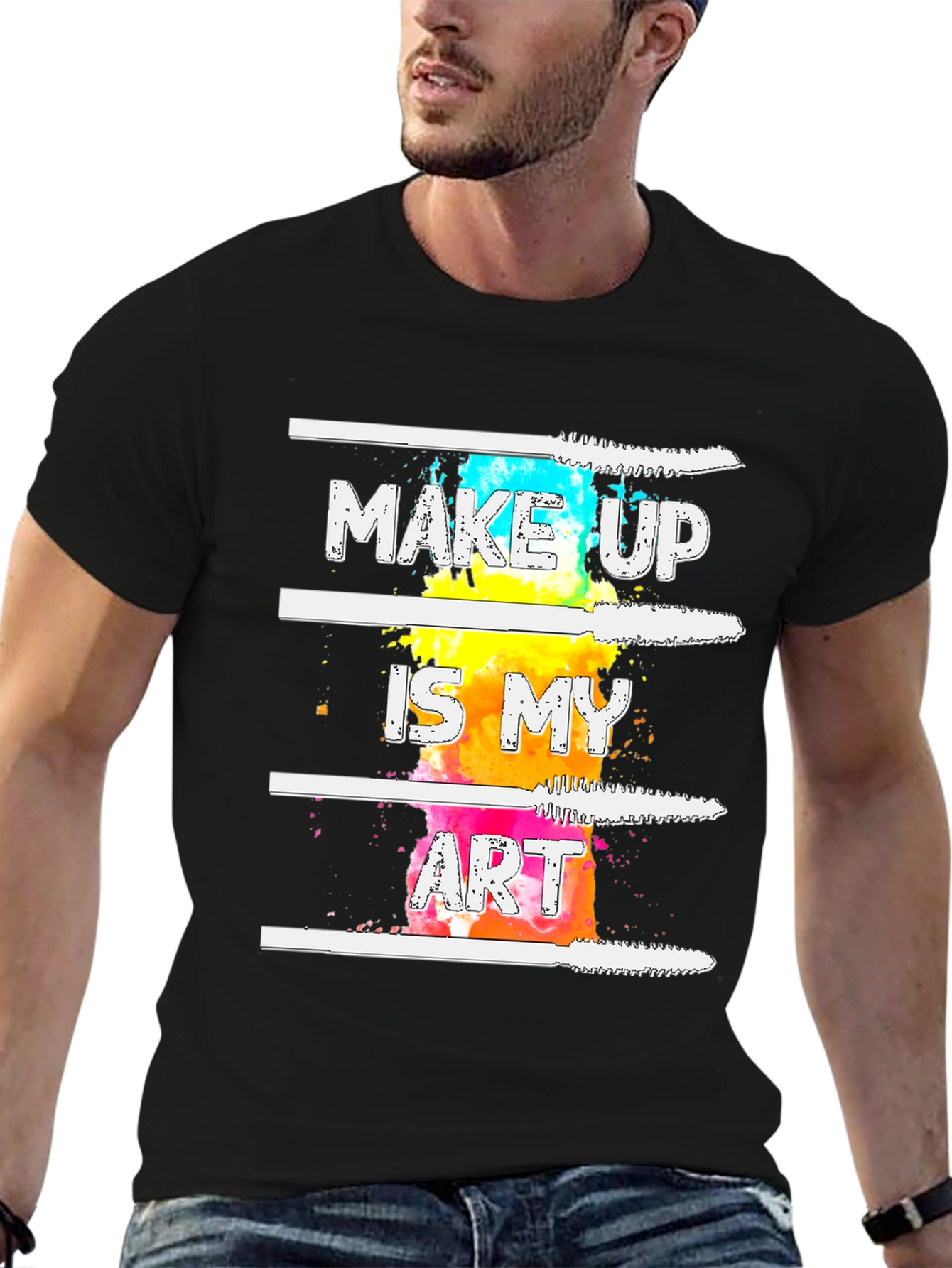 Makeup Is My Art Graphic Tee - Black T-Shirt