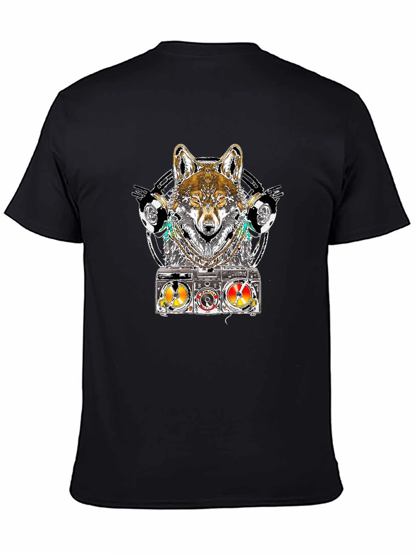 Wolf DJ T-Shirt - Unique Graphic Tee
