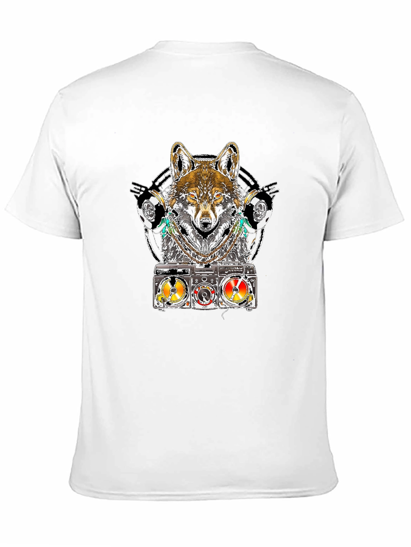 Wolf DJ T-Shirt - Unique Graphic Tee