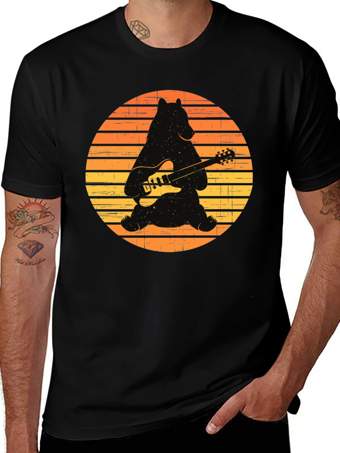 Cool Bear Guitar Player T-Shirt