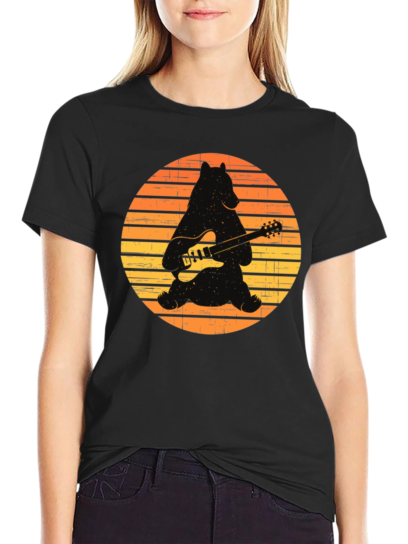 Cool Bear Guitar Player T-Shirt