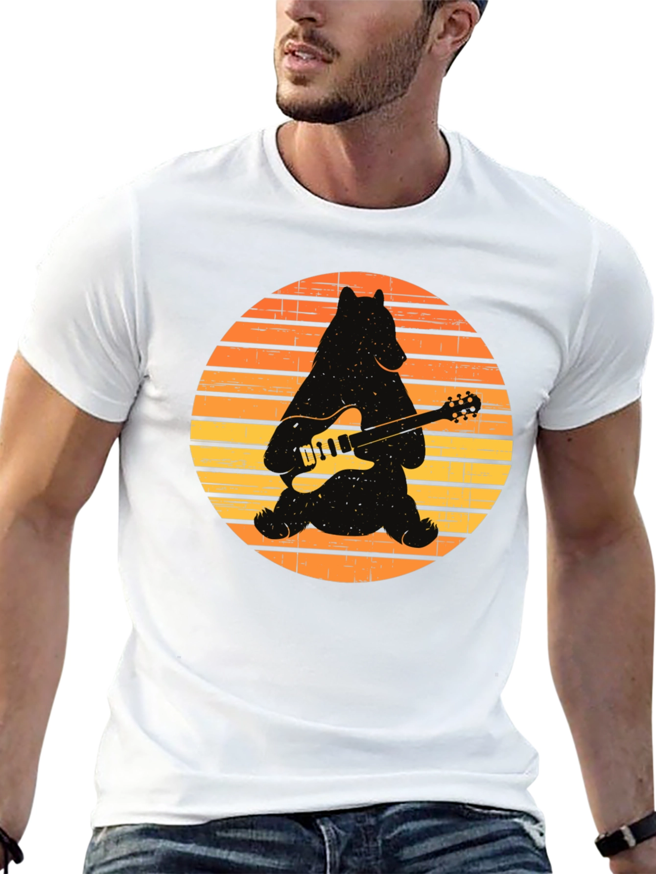 Cool Bear Guitar Player T-Shirt