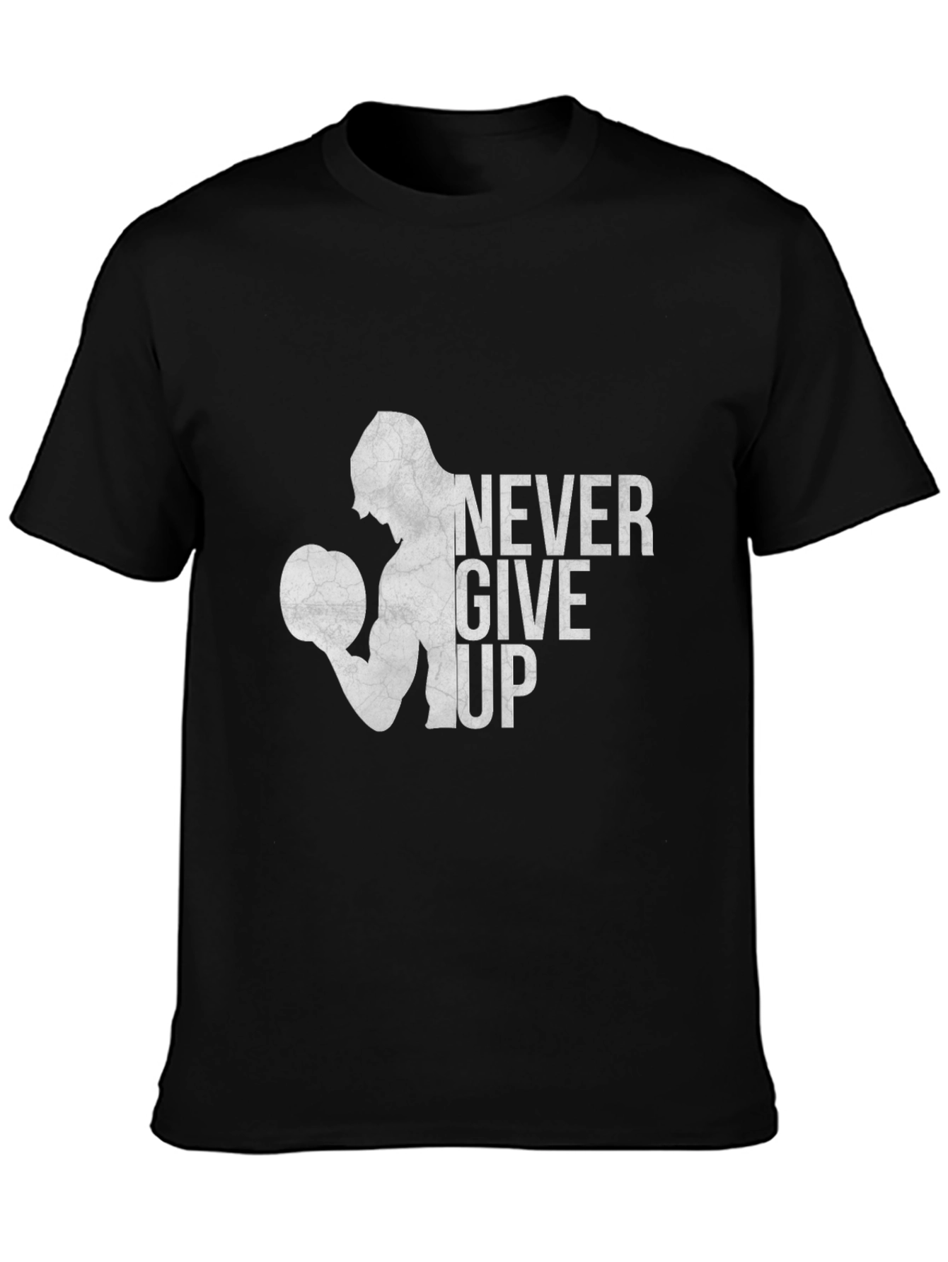 Never Give Up Motivational Graphic T-Shirt
