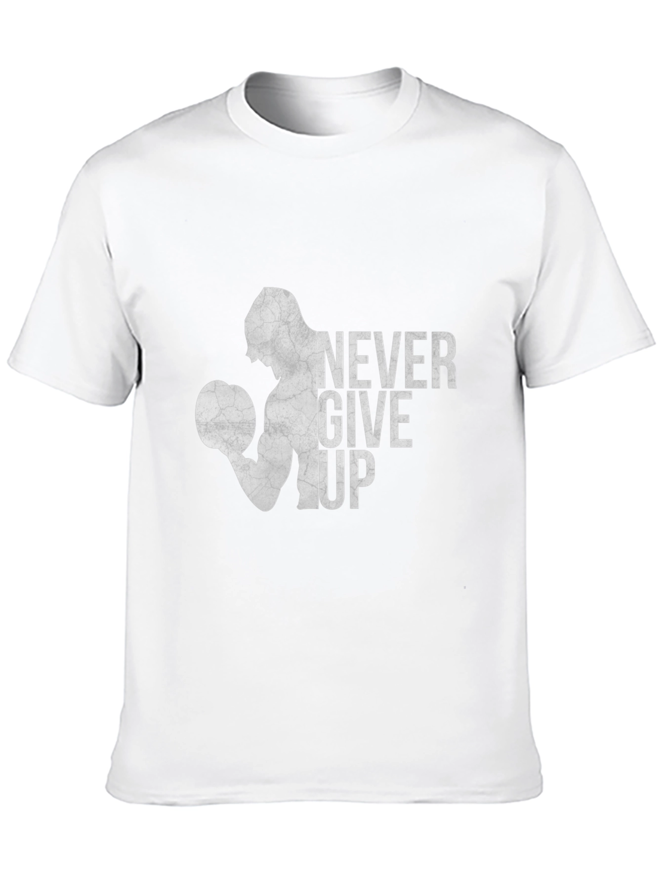 Never Give Up Motivational Graphic T-Shirt