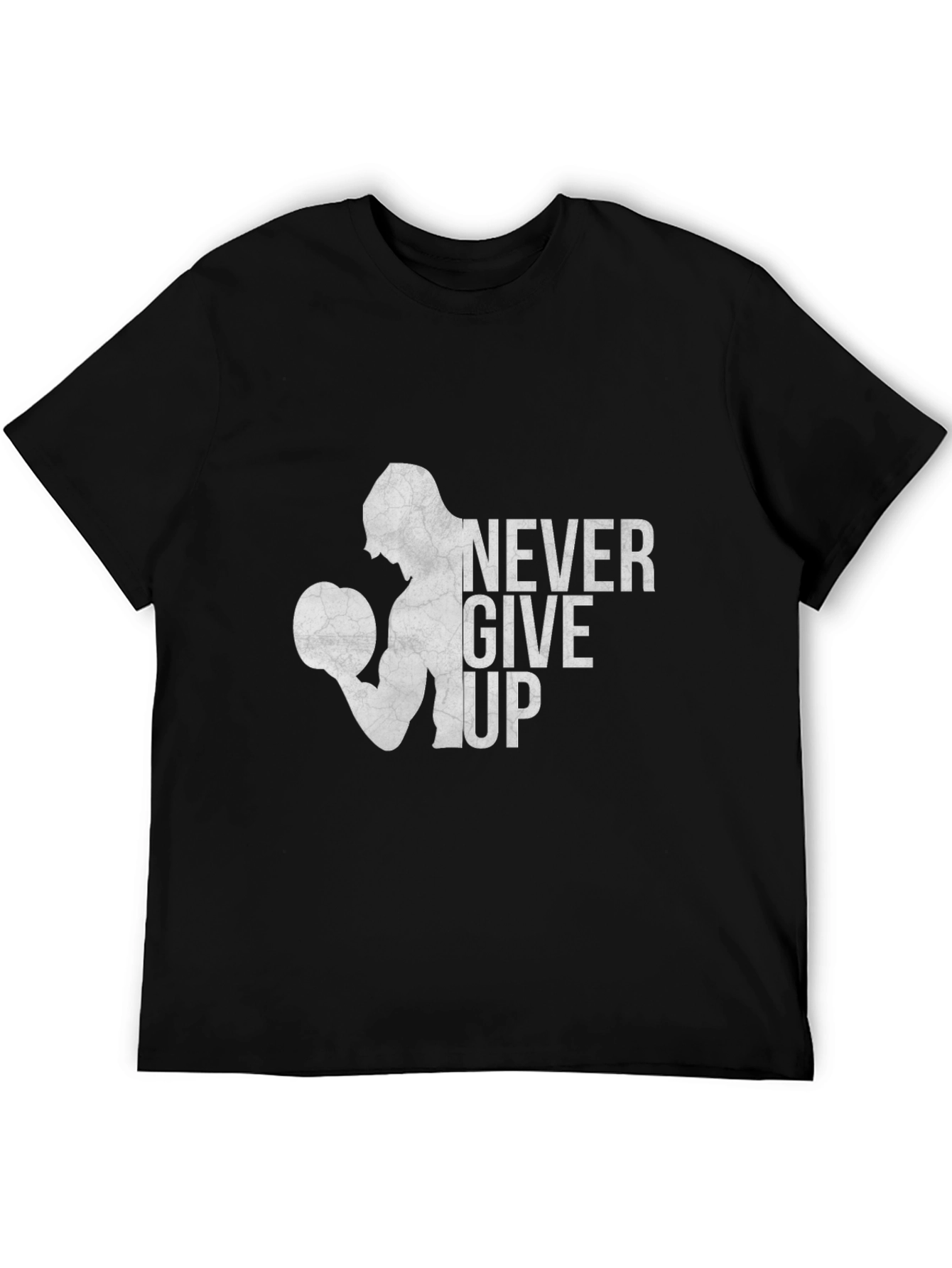 Never Give Up Motivational Graphic T-Shirt