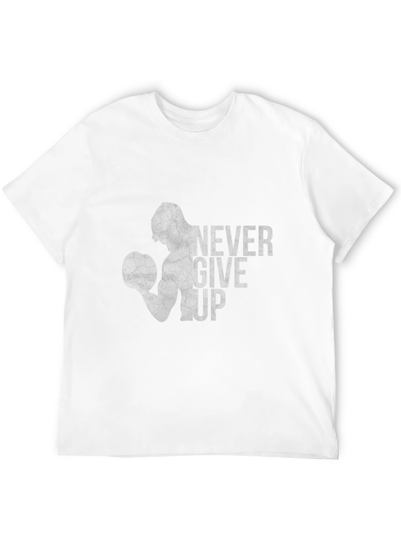 Never Give Up Motivational Graphic T-Shirt