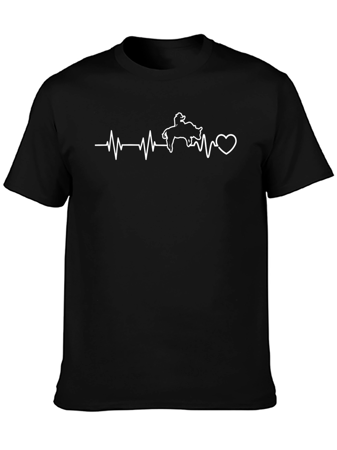 Rodeo Heartbeat Graphic T-Shirt - Black