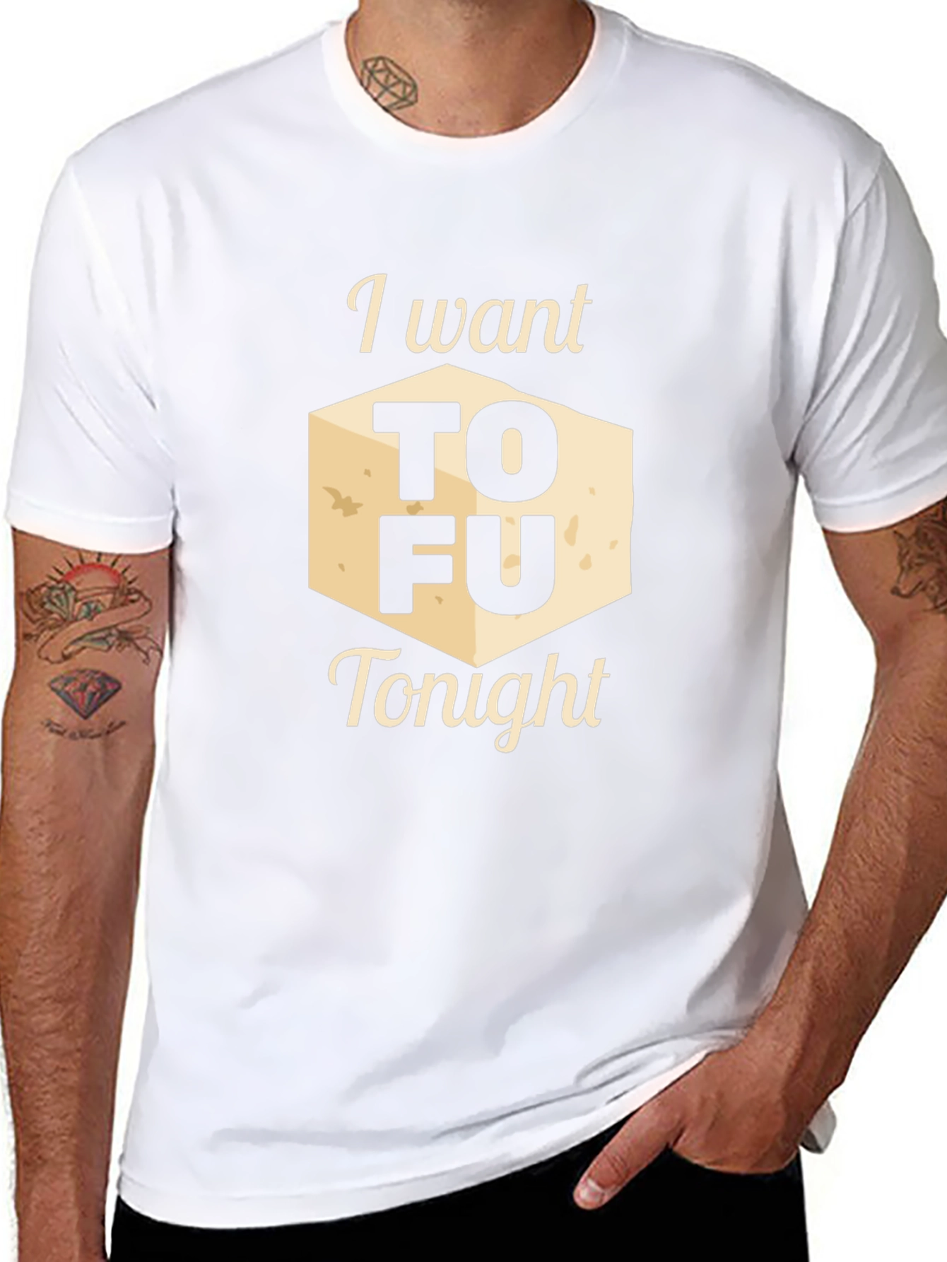 I Want Tofu Tonight Graphic Tee - Novelty Shirt