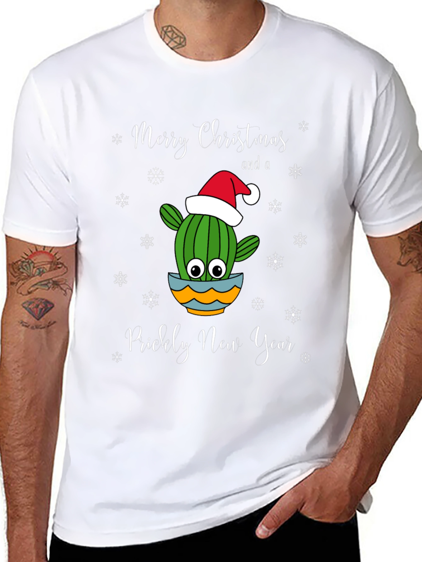 Cactus Christmas T-Shirt: Prickly New Year Tee
