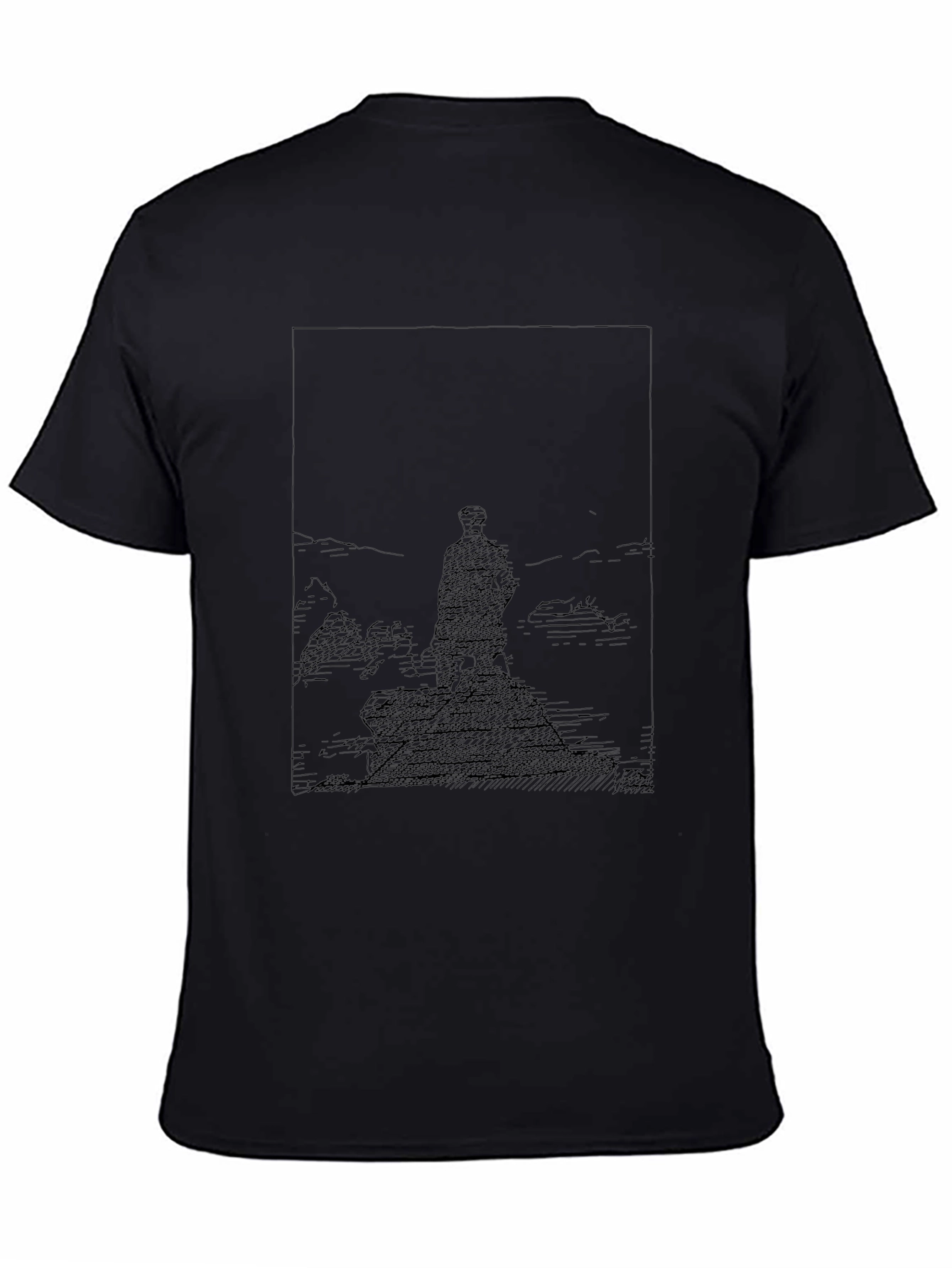 Wanderer Tee: Dark Graphic Print T-Shirt