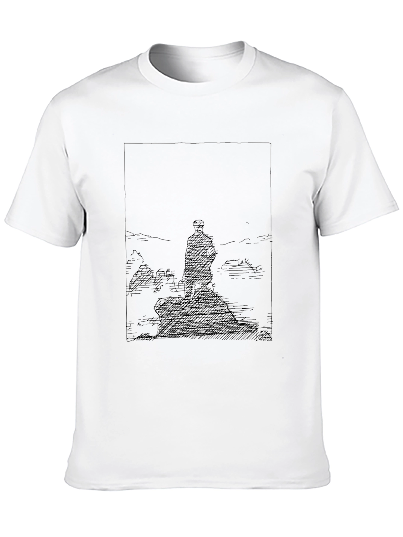 Wanderer Tee: Dark Graphic Print T-Shirt