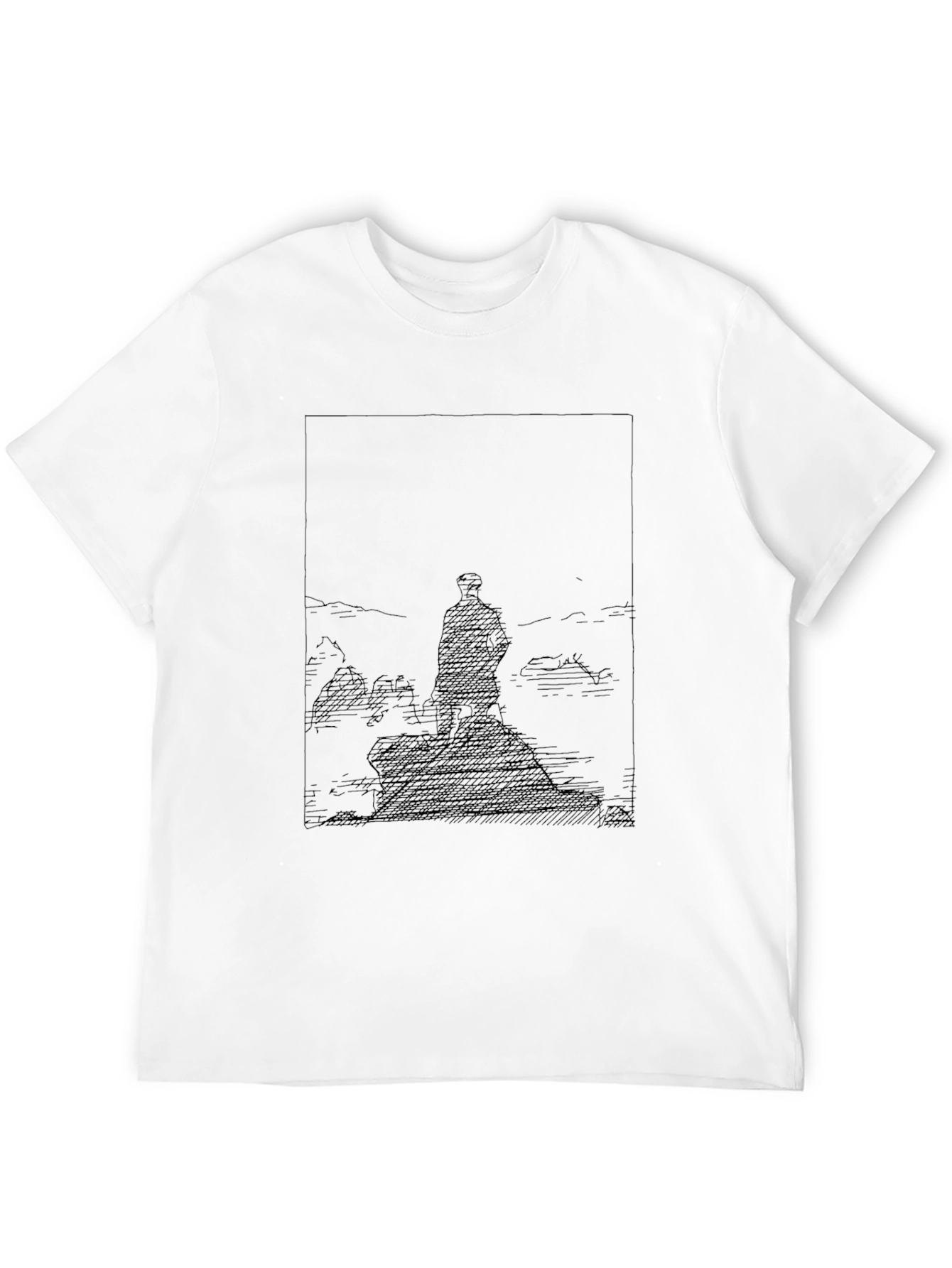 Wanderer Tee: Dark Graphic Print T-Shirt